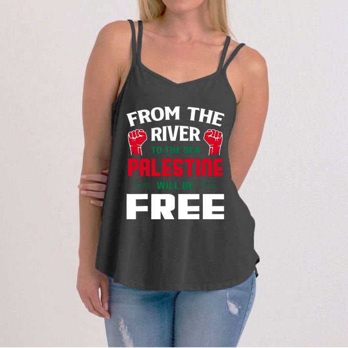 Free Palestine Arabic Support Palestine And Keffiyeh Palesti Women's Strappy Tank