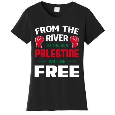 Free Palestine Arabic Support Palestine And Keffiyeh Palesti Women's T-Shirt