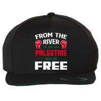 Free Palestine Arabic Support Palestine And Keffiyeh Palesti Wool Snapback Cap