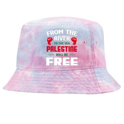 Free Palestine Arabic Support Palestine And Keffiyeh Palesti Tie-Dyed Bucket Hat