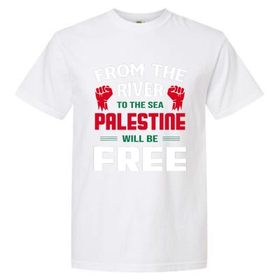 Free Palestine Arabic Support Palestine And Keffiyeh Palesti Garment-Dyed Heavyweight T-Shirt