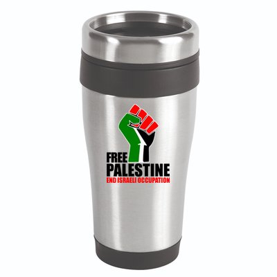 Free Palestine And End Israeli Occupation 16oz Travel Tumbler