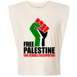 Free Palestine And End Israeli Occupation Garment-Dyed Women's Muscle Tee