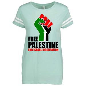 Free Palestine And End Israeli Occupation Enza Ladies Jersey Football T-Shirt