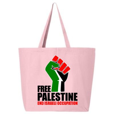 Free Palestine And End Israeli Occupation 25L Jumbo Tote