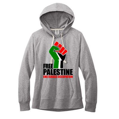 Free Palestine And End Israeli Occupation Women's Fleece Hoodie