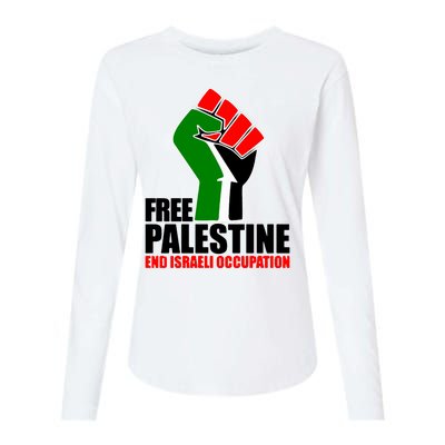 Free Palestine And End Israeli Occupation Womens Cotton Relaxed Long Sleeve T-Shirt