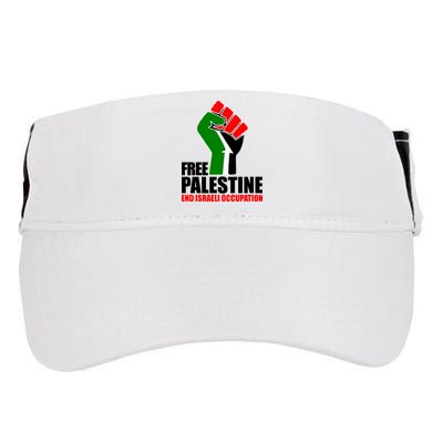 Free Palestine And End Israeli Occupation Adult Drive Performance Visor