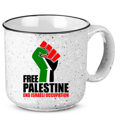 Free Palestine And End Israeli Occupation 15oz Campfire Ceramic Mug