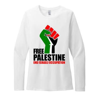 Free Palestine And End Israeli Occupation Womens CVC Long Sleeve Shirt