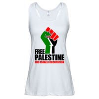 Free Palestine And End Israeli Occupation Ladies Essential Flowy Tank