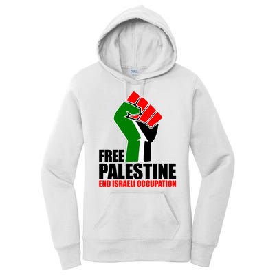 Free Palestine And End Israeli Occupation Women's Pullover Hoodie