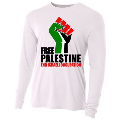 Free Palestine And End Israeli Occupation Cooling Performance Long Sleeve Crew