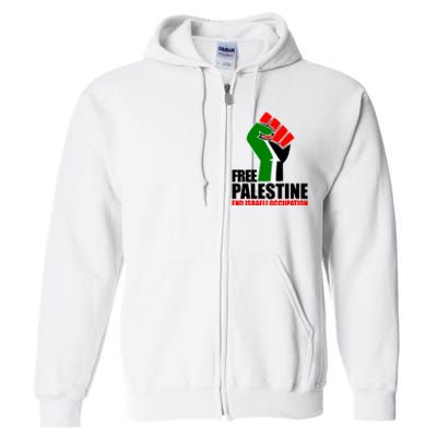 Free Palestine And End Israeli Occupation Full Zip Hoodie