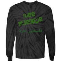 Free Palestine Arabic Support Palestine And Keffiyeh Palesti Tie-Dye Long Sleeve Shirt