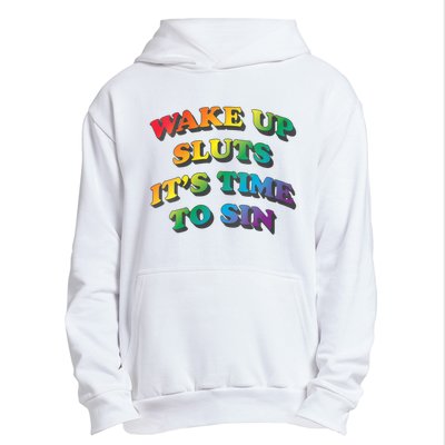 Funny Pride Adult Wake Up Sluts Time To Sin LGBTQ Urban Pullover Hoodie