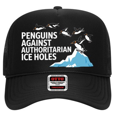 Funny Penguins Against Authoritarian Ice Holes Sarcastic  Trucker Hat