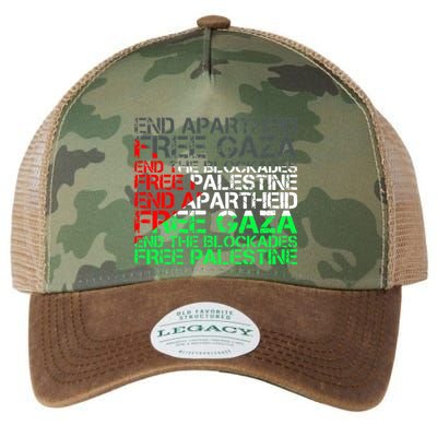 Free Palestine Arabic Palestine Gaza Jerusalem Support Flag Legacy Tie Dye Trucker Hat