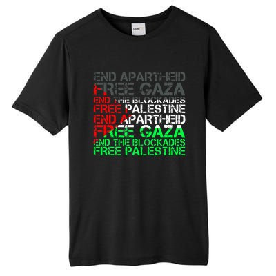 Free Palestine Arabic Palestine Gaza Jerusalem Support Flag Tall Fusion ChromaSoft Performance T-Shirt