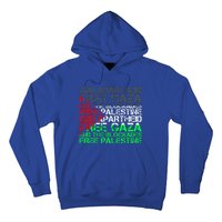 Free Palestine Arabic Palestine Gaza Jerusalem Support Flag Hoodie