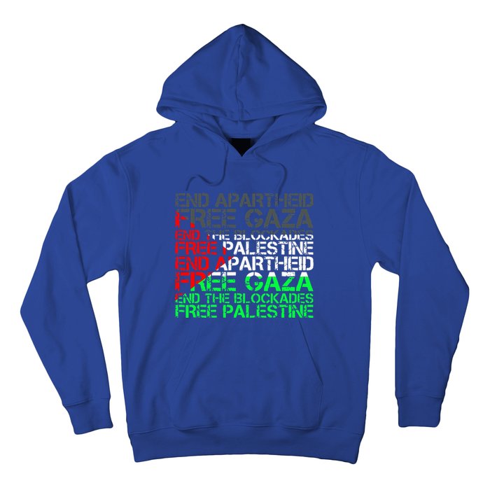 Free Palestine Arabic Palestine Gaza Jerusalem Support Flag Hoodie