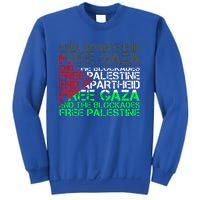 Free Palestine Arabic Palestine Gaza Jerusalem Support Flag Sweatshirt