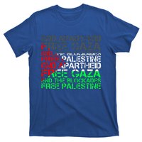 Free Palestine Arabic Palestine Gaza Jerusalem Support Flag T-Shirt