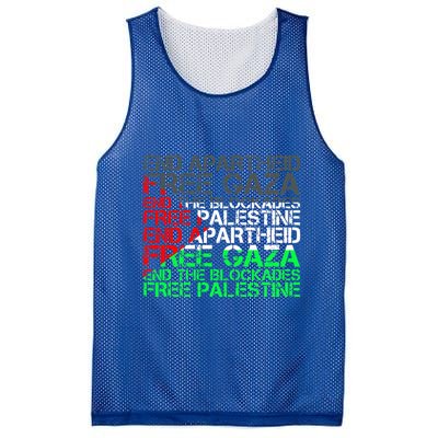 Free Palestine Arabic Palestine Gaza Jerusalem Support Flag Mesh Reversible Basketball Jersey Tank