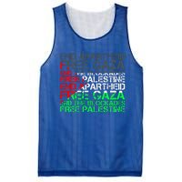 Free Palestine Arabic Palestine Gaza Jerusalem Support Flag Mesh Reversible Basketball Jersey Tank