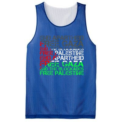 Free Palestine Arabic Palestine Gaza Jerusalem Support Flag Mesh Reversible Basketball Jersey Tank