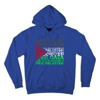 Free Palestine Arabic Palestine Gaza Jerusalem Support Flag Tall Hoodie