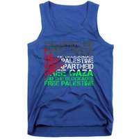 Free Palestine Arabic Palestine Gaza Jerusalem Support Flag Tank Top