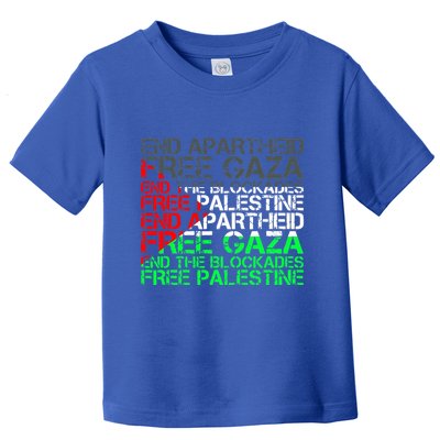 Free Palestine Arabic Palestine Gaza Jerusalem Support Flag Toddler T-Shirt