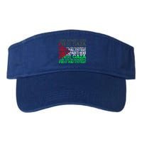 Free Palestine Arabic Palestine Gaza Jerusalem Support Flag Valucap Bio-Washed Visor