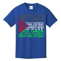 Free Palestine Arabic Palestine Gaza Jerusalem Support Flag Kids T-Shirt