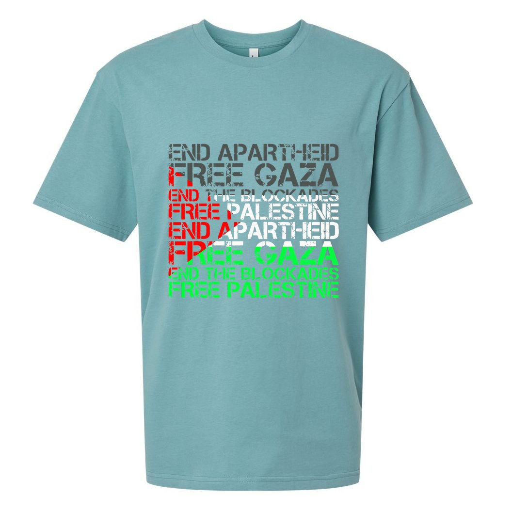 Free Palestine Arabic Palestine Gaza Jerusalem Support Flag Sueded Cloud Jersey T-Shirt