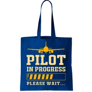 Future Pilot Airplane Pilot In Progress Gift Tote Bag