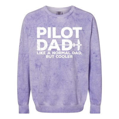 Funny Pilot Art For Dad Aviation Airplane Aircraft Pilot Colorblast Crewneck Sweatshirt