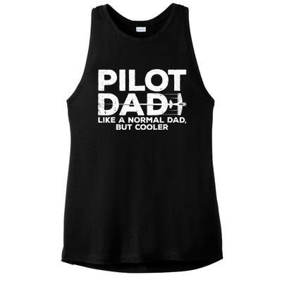 Funny Pilot Art For Dad Aviation Airplane Aircraft Pilot Ladies PosiCharge Tri-Blend Wicking Tank