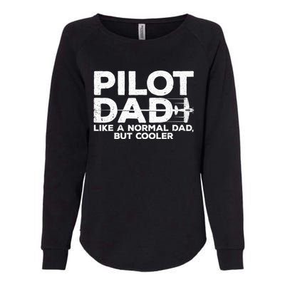 Funny Pilot Art For Dad Aviation Airplane Aircraft Pilot Womens California Wash Sweatshirt