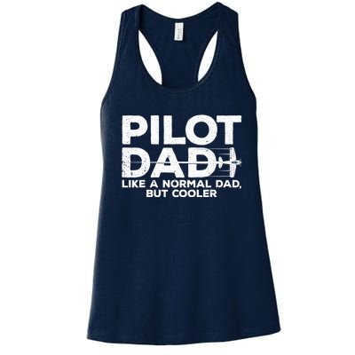 Funny Pilot Art For Dad Aviation Airplane Aircraft Pilot Women's Racerback Tank