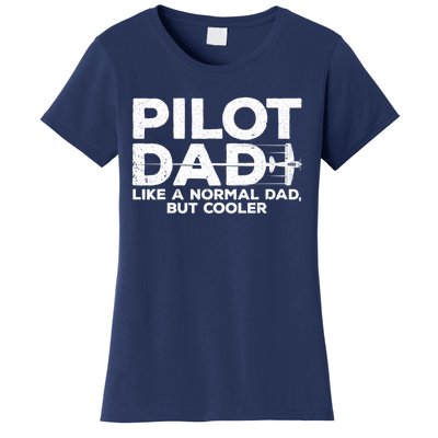 Funny Pilot Art For Dad Aviation Airplane Aircraft Pilot Women's T-Shirt