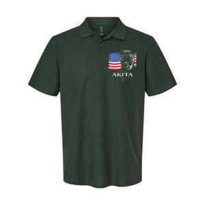 Funny Proud Akita Dad American Flag Patriotic Dog Gift Softstyle Adult Sport Polo