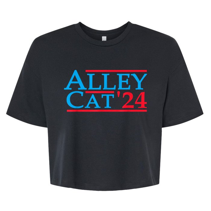 Funny Patriotic Alley Cat 2024 Election Campaign Political Gift Bella+Canvas Jersey Crop Tee