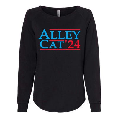 Funny Patriotic Alley Cat 2024 Election Campaign Political Gift Womens California Wash Sweatshirt