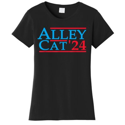 Funny Patriotic Alley Cat 2024 Election Campaign Political Gift Women's T-Shirt