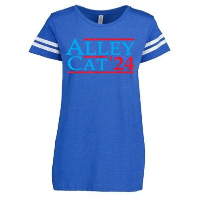 Funny Patriotic Alley Cat 2024 Election Campaign Political Gift Enza Ladies Jersey Football T-Shirt