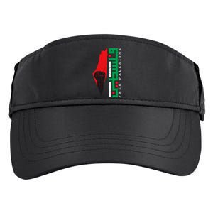 Free Palestine Arabic Support Palestine And Gaza Jerusalem Adult Drive Performance Visor