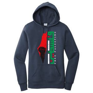 Free Palestine Arabic Support Palestine And Gaza Jerusalem Women's Pullover Hoodie