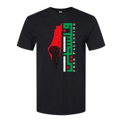 Free Palestine Arabic Support Palestine And Gaza Jerusalem Softstyle® CVC T-Shirt